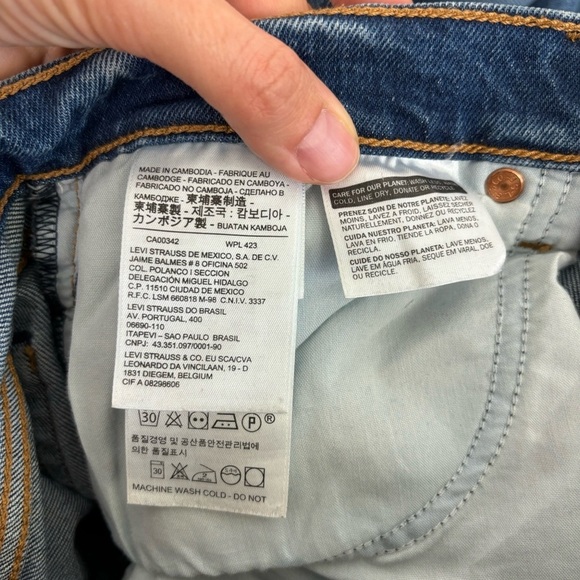 LEVI’S Wedgie Straight Jeans Button Fly Raw Hem Size 27 - Picture 9 of 13